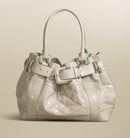 The Bag To Have: Burberry Patent Beaton in Stone 